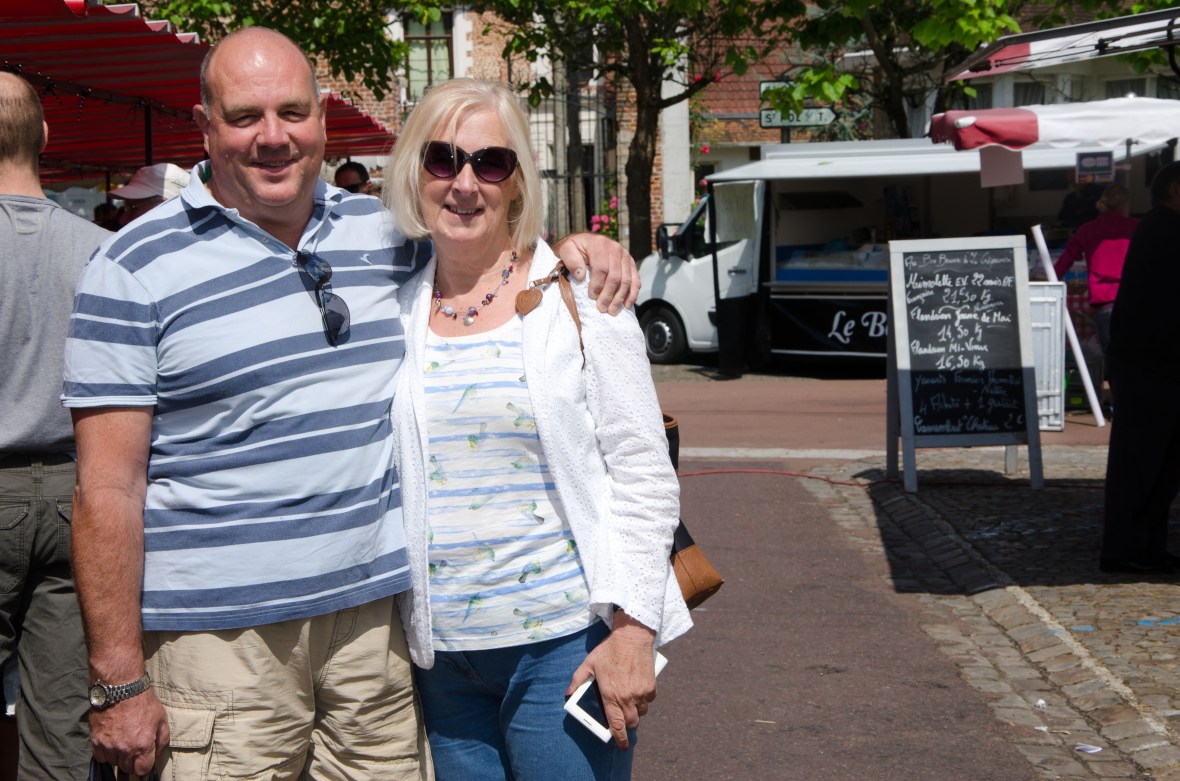 Mum and dad at Hesdin market
